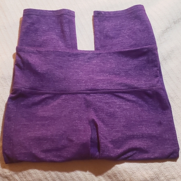 Athleta Heathered Purple Chaturanga Capri - Picture 3 of 5